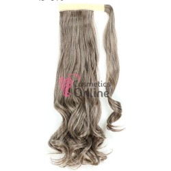 Extensie de par coada cu clema si arici ondulata de 60 cm cod SI88M8613 Saten cu Blond Mixt